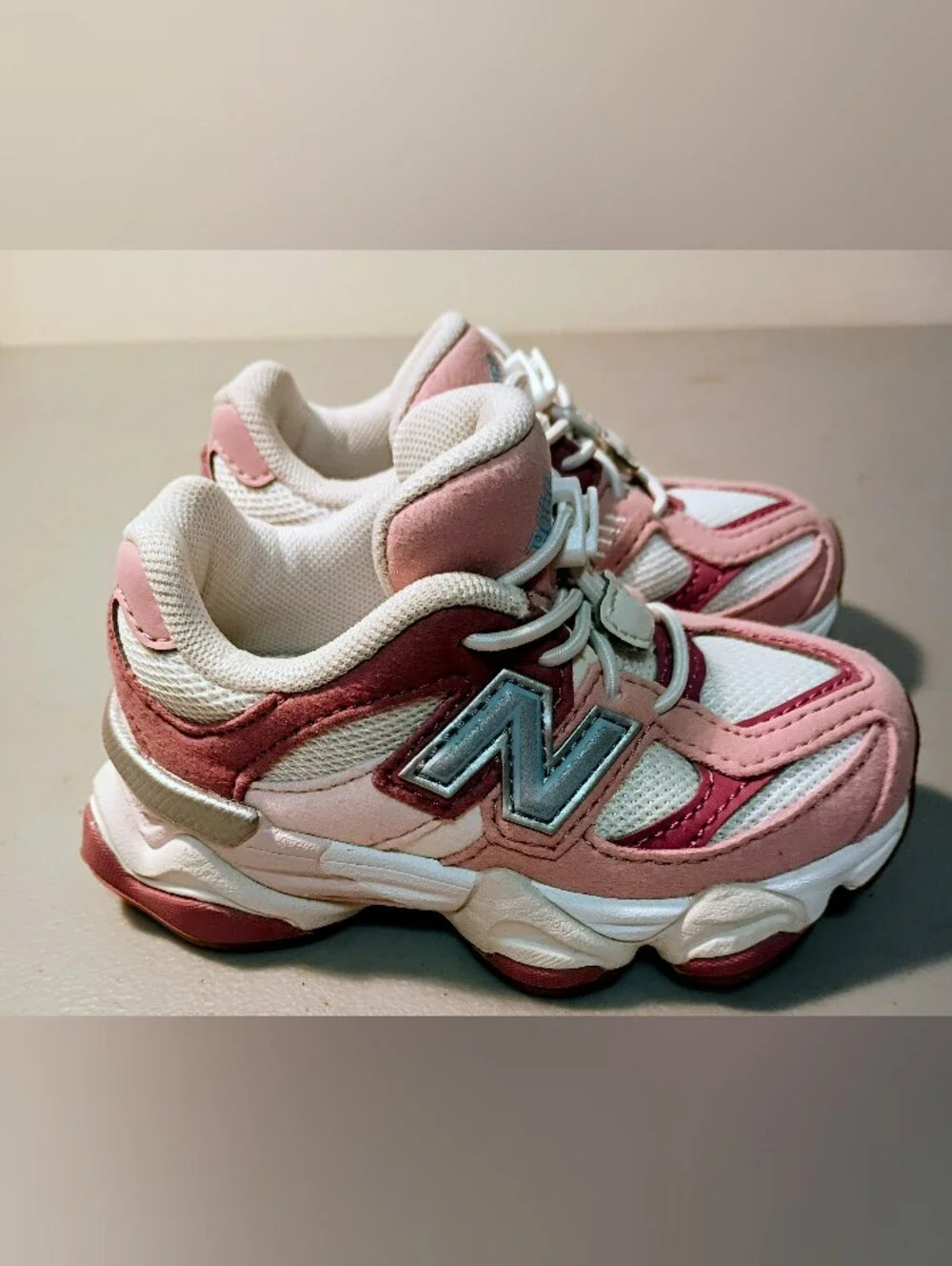 New Balance Girl Baby Sneakers with Gum Soles Size 6 US